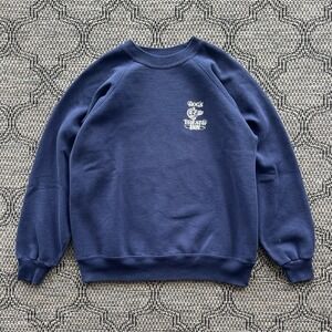 Vintage Hogs Breath Inn Sweatshirt Men's Large Blue Raglan Saloon Biker 90s